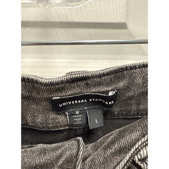 Universal Standard Donna Highrise Curve Straight Leg Jean Stonewash Black 8 Long - Picture 4 of 5